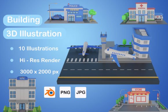 3D Building Pack for Creative Projects