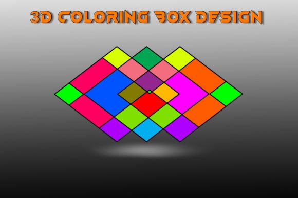 3D Coloring Box Design for Creative Projects