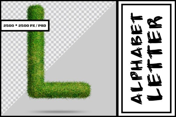 Alphabet Letter L with Grass Style: A Versatile Design Element for Modern Creatives