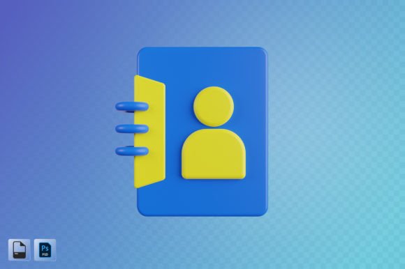Contact Book 3D Illustration: A Versatile Visual Asset for Modern Design Projects