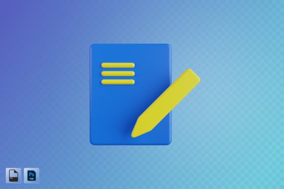 Enhance Your Designs with Notebooks 3D Illustration