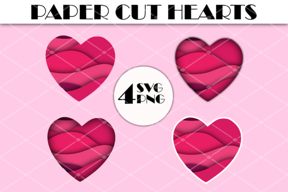 Enhance Your Designs with Paper Cut Heart Assets