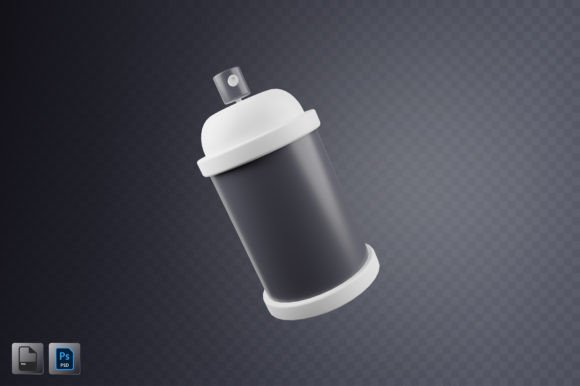 Enhancing Design Projects with a Spray Paint Bottle 3D Illustration