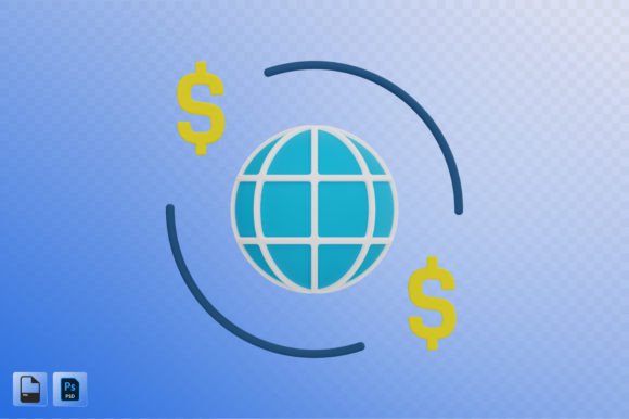Global Money 3D Illustration: A Versatile Visual Tool for Designers and Marketers