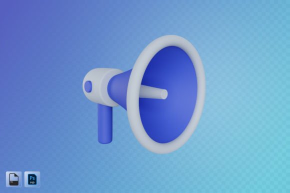 Megaphone 3D Illustration: A Versatile Visual Tool for Modern Design Needs