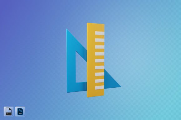 Ruler and Set Square 3D Illustration: A Practical Guide for Designers and Content Creators