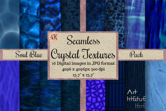 Seamless Crystal Textures - Soul Blue: A Versatile Resource for Designers and Creators