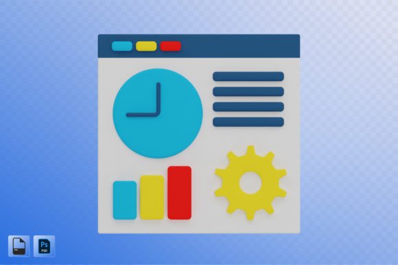 Time Management 3D Illustration: A Visual Tool for Enhancing Productivity and Design